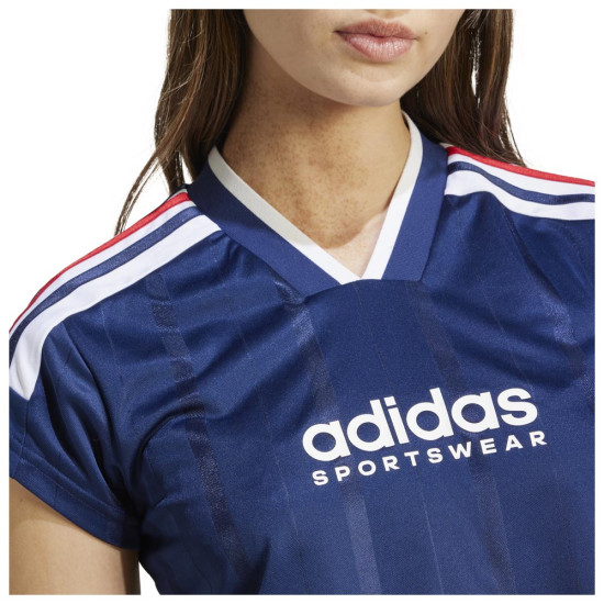 Adidas Γυναικεία κοντομάνικη μπλούζα Tiro 3-Stripes Crop Jersey Adidas Γυναικεία κοντομάνικη μπλούζα Tiro 3-Stripes Crop Jersey